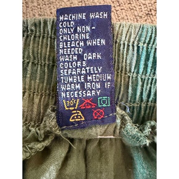 Vintage GAP 90s Green Plaid Cotton Tapered Pants Size L - Picture 6 of 6